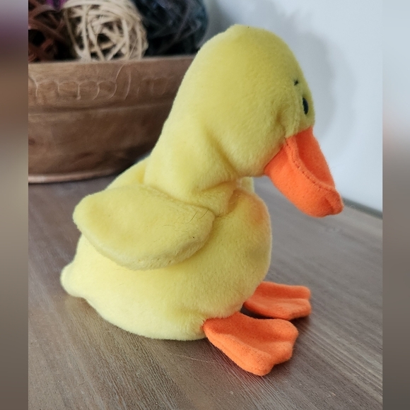 🦆 Ty Beanie Baby “Quackers” & Teenie Beanie “Quacks” Duck Set – 1993 Vintage - Picture 4 of 16